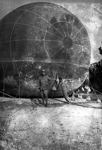 Aout 1917, premi�re guerre mondiale, un ballon d'observation, gros plan  - Trigny (51)  - 1917