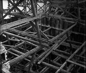 Construction du pont Napolon ,pendant l'occupation  - Tours (37)  - 1943