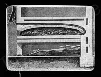 La photographie d'une gravure repr�sentant un four de boulanger � tirage central  - 1900