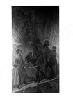 Image pieuse reprsentant un moine assis sur un ne avec les stigmates du Christ  - 1920