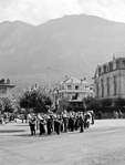 La procession des reliques de Saint- Maurice précédé du défilé de la musique  - Suisse (Saint-Maurice)  - 1938
