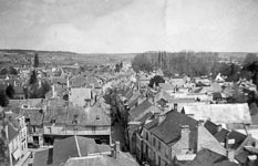 Une vue du village de Bourgeuil � partir du clocher.  - Bourgeuil (37)  - 1937