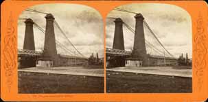 Les chutes du Niagara 'Niagara Falls', le pont suspendu  - tats-unis (Etats-Unis, USA)  - 1870