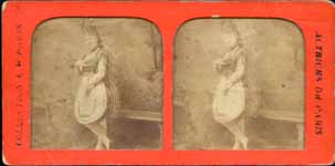 Clarisse Midroy, actrice franaise dguise en guitare  - 1862